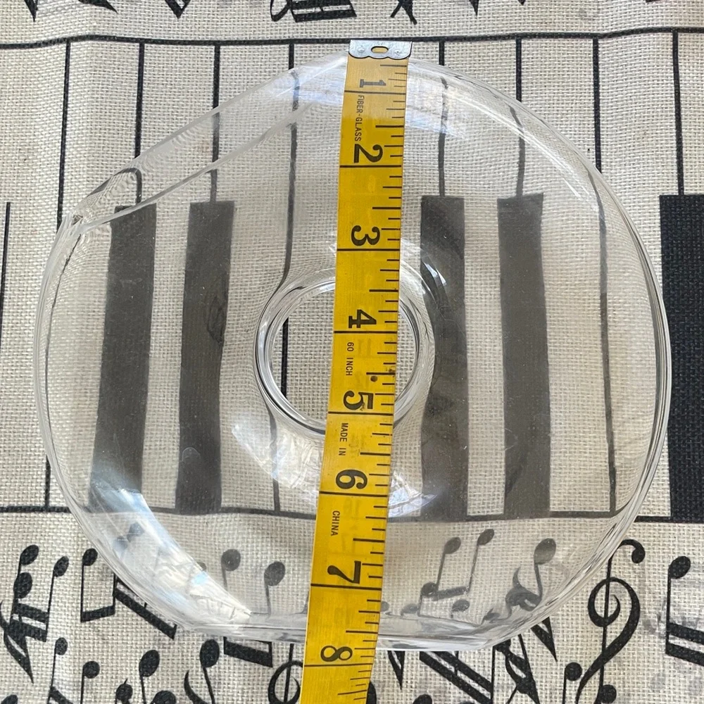 Crate&Barrel Clear Muurla or Slanted Clear Glass Donut Medium Vase